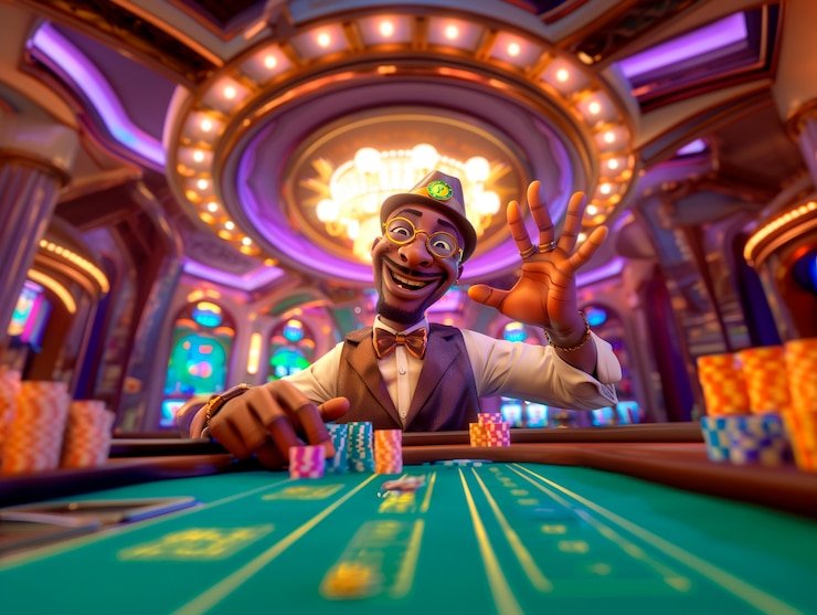 Tampilan meja Live Baccarat di partai togel dengan dealer profesional dan layar HD